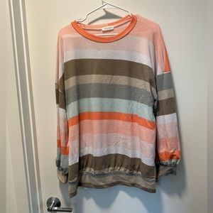 Oversized striped longsleeve